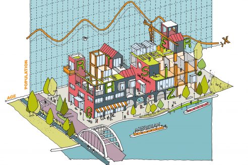 Winner: The ‘Rightsizer’ concept from the Assael led team – a low carbon building system bringing longevity and flexibility for a ‘housing with care’ community.